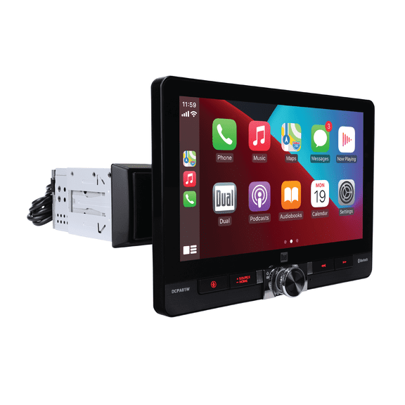 Dual Electronics DCPA81W 8" Single/Double DIN Car Stereo, Wireless Apple CarPlay Android Auto
