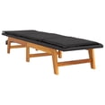 thumbnail image 2 of vidaXL Sun Loungers with Cushions 2 pcs Poly Rattan&Solid Wood Acacia, 2 of 5