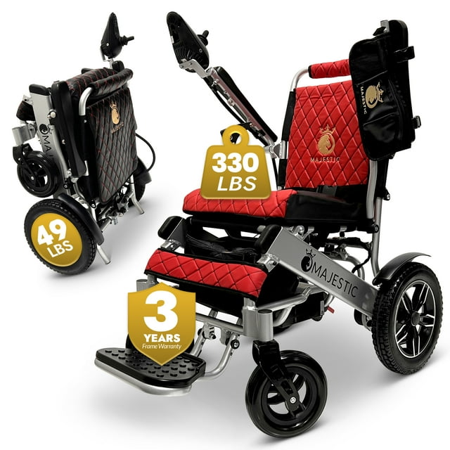 MAJESTIC IQ-8000 New Remote & Joystick Controlled Mobility Aid Lightweight Foldable Electric Wheelchair