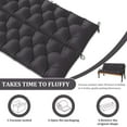 thumbnail image 3 of Kimunuk Outdoor Porch Swing Cushion, 60" X 40" X 5" Waterproof Bench Chair Replacement Cushion with 6 Ties for Patio, Grey, 3 of 7