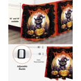 thumbnail image 3 of Halloween Horror Bed Skirt Pumpkin Black Cat Bat Bed Skirts Queen Size 16 Inch Drop, Wrap Around Dust Ruffle&nbsp;Bedskirt with Adjustable Elastic Belt for Queen Size Beds, 3 of 7