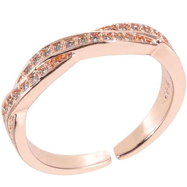 WORGEOUS Abertura de anillo de circón anillo ajustable anillo simple joyería de anillo de moda para mujeres