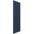 thumbnail image 2 of Ekena Millwork 18"W x 44"H True Fit PVC San Carlos Mission Style Fixed Mount Shutters, Starless Night Blue (Per Pair - Hardware Not Included), 2 of 9