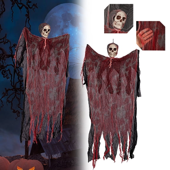 Clearance Under $1 Halloween Hanging Bloody Ghost with Webbing
