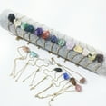 thumbnail image 4 of Xiao Hua Pulsera de cuentas hecha a mano, ideal para hombres y mujeres, con piedras naturales irregulares mixtas, ajustable, color negro., 4 of 4