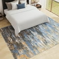 thumbnail image 3 of FairOnly 6'x9'Modern Abstract Indoor Area Rug for Bedroom Living Room Colorful Washable Rugs for Kitchen Laundry& Modern Spaces,Blue Brown, 3 of 7