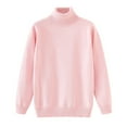 thumbnail image 3 of Girls Turtleneck Pullover Sweater Long Sleeve Ribbed Knit High Neck Youth Casual Basic Top for Fall Winter Spring, 3 of 4
