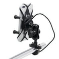 thumbnail image 3 of Soporte para teléfono móvil para motocicleta y bicicleta con toma de cargador USB, soporte tipo X para teléfono móvil con interruptor, 3 of 6