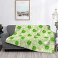 thumbnail image 2 of Honeii St Patrick's Day11 print throw blanket, crafted from cozy cotton flannel, offers versatile home decor as a bedding suitable for all seasons.-50"x40", 2 of 6