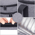 thumbnail image 3 of Numjaw Casserole Carrier for Hot or Cold Food, 12.8'' Double Decker Round Insulated Casserole Carrier Storage Bag with Handle, for Trip, Party, Picnic, Gray, 3 of 7