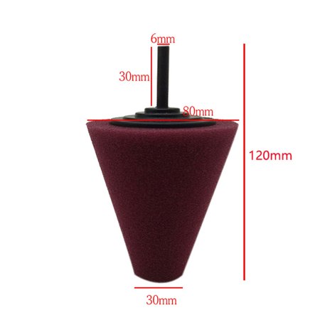 Clean Rotary Tools Drill Accessories Polishing Cone Car Hub For Auto Wheel For Electric Drill Buffing Sponge Pad Polishing Sponge Wheel RED