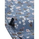 thumbnail image 5 of Blusa de mujer con volantes y escote en V, floral, con lazo autoadherente, estilo peplum, XS, azul grisáceo, 5 of 7