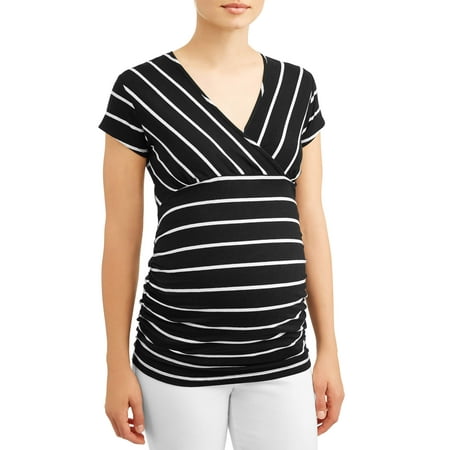 Oh! Mamma Maternity stripe nursing friendly top - available in plus (Best Nursing Cover For Plus Size)