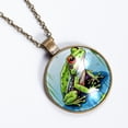 thumbnail image 2 of Frog Necklace Personalized Custom Photo Round Pendant Adjustable Stainless Steel Necklaces with Gift Box for Men Women Mothers Valentine's Jewelry Gift, 2 of 6