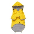 thumbnail image 1 of Imperméable pour Chien avec Boutons Réfléchissants Fermeture Éclair Imperméable Résistant à l'Eau Cordon de Serrage Réglable Capuche Détachable, 1 of 5