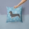 thumbnail image 2 of Winter Snowflake Dog Profile Art Fabric Decorative Pillow, 2 of 4
