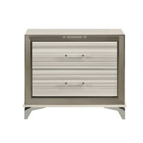 Global Furniture USA Zambrano Modern White Zebra Nightstand