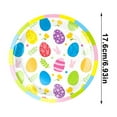 thumbnail image 3 of Honeeladyy 10 Pcs Easter Paper Plates 7in Disposable Platters Easter Bunny Eggs Serving Dish Tray Dinner Serving Tableware Round Trays for Dinner Cookie Cake Dessert Holiday Party Supplies, 3 of 6