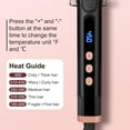 thumbnail image 4 of Hair Curling Wand Professional Curling Iron, Ceramic Hair Curler Wand with Heat-Resistant Glove, Dual Voltage (1.25 Inch), 4 of 8