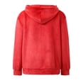 thumbnail image 5 of Shadoumai Women's Flannel Hooded Pullover Sweatshirt Soft Brushed Casual Fashionable Everyday Wear Comfortable Versatile Street Style Top, 5 of 6