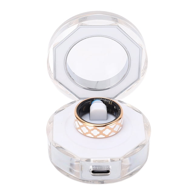 Monitor De Salud Acero Inoxidable De Acero Anillos Inteligentes Con Batería De 18 MAh Y Caja De Carga De 300 MAh Para Caminar En El Seguimiento