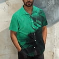 thumbnail image 1 of Styesk T-Shirts pour Homme Hommes Décontracté Mode Col Rabattu Imprimé Manches Courtes Chemise à Boutons Blouse, 1 of 6