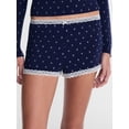 thumbnail image 4 of No Boundaries Cotton Blend Jersey Lace Sleep Shorts, Women’s XXS-3X, 4 of 5