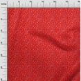 thumbnail image 3 of oneOone Polyester Lycra Red Fabric Floral Ditsy Sewing Craft Projects Fabric Prints By Yard 56 Inch Wide, 3 of 4
