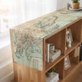 thumbnail image 6 of Table Runners 72 Inches Long Dress Scarves, Vintage Map Farmhouse Kitchen Table Runner, Coffee Tablerunners, Western Retro Art Maps 16x72 Inch, 6 of 9