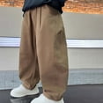 thumbnail image 2 of Cargo Pants Boys Straight Leg Cargo Pants Wide Leg Boys Baggy Cargo Pants Boys Casual Pants Boys Pull on Pants Boy Pants Size 15-16 Years, 2 of 3