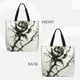 thumbnail image 2 of Fotbe Black And White Rose Bolsa Tote con Estampado para Mujer, Bolsos con Cremallera, Bolsa de Hombro Casual de Gran Capacidad con Bolsillos Internos, 2 of 7