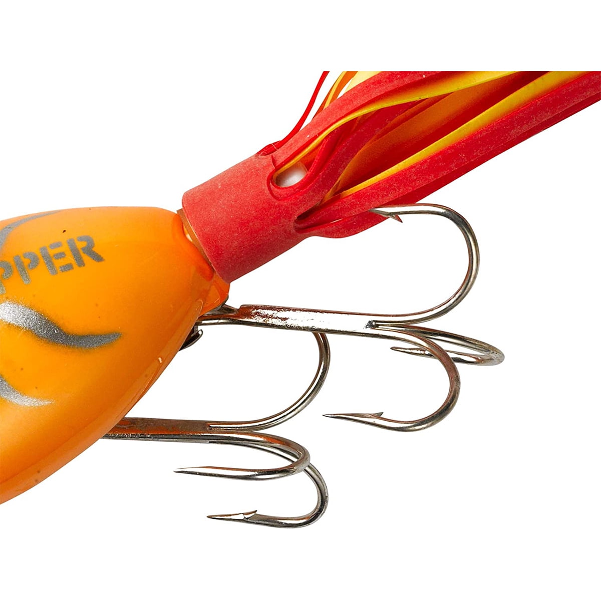 Arbogast Hula Popper 5/8 oz Fishing Lure - White/Red Head