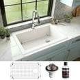 thumbnail image 3 of Karran Usa QT-670-BI-PK1 Quartz Qt 33" Drop In Single Basin Quartz Composite Kitchen Sink, 3 of 5
