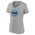 thumbnail image 2 of Women's Fanatics Heather Gray Utah Mammoth Draft Logo V-Neck T-Shirt, 2 of 3