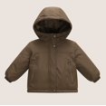 thumbnail image 2 of YunPes Toddler Boys Fleece Lined Puffer Jacket Full Zip Hooded Winter Coat with Zip Pockets Kids Windproof Warm Outerwear, 2 of 5