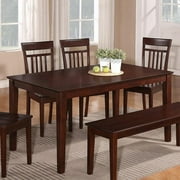 East West Furniture Capri Solid Wood Top Rectangular Dining Table