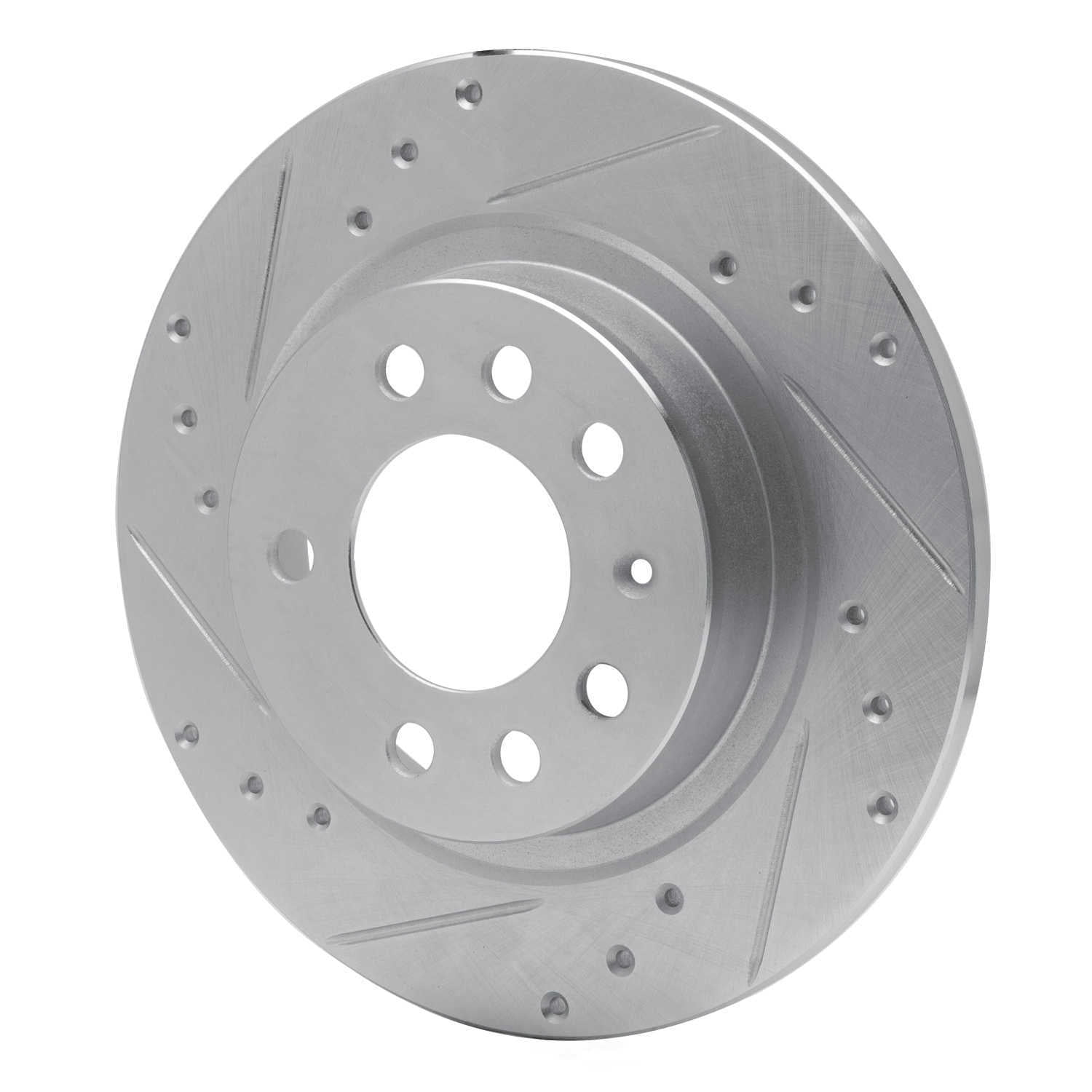 Dynamic Friction Company 631-53006L DFC Brake Rotor - Drilled And Slotted - Silver