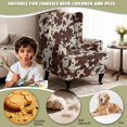 thumbnail image 3 of Bulopur Vintage Cow Print Wing Chair Cover Elastic Spandex Wingback Chair Slipcover Cow Print Furniture Protector for Country Home Decor, 3 of 7