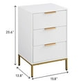 thumbnail image 3 of Chic Bedside Table with 3 Drawers, Perfect Modern Nightstand for Bedroom Spaces, 3 of 9