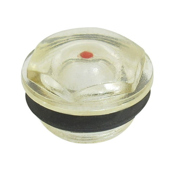 Unique Bargains Air Compressor Fitting 20mm Male Thread Dia Oil Level Liquid Sight Glass Clear