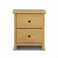thumbnail image 4 of Grain Wood Furniture Shaker 2-Drawer Bedside Nightstand, Solid Wood with Natural Finish, 4 of 5