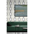 thumbnail image 3 of NextWall Metallic Gold & Ebony Ogee Ribbon Peel and Stick Wallpaper, 3 of 11