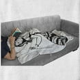 thumbnail image 5 of Underwater Soft Flannel Fleece Throw Blanket, Mermaid Mythological Young Girl Fish Tail Monochrome Classic Style Art, Cozy Plush for Indoor and Outdoor Use, 60" x 80", White and Black, by Ambesonne, 5 of 5