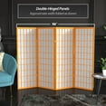 thumbnail image 5 of Red Lantern 4 ft. Short Window Pane Shoji Screen - Honey - 4 Panels, 5 of 7