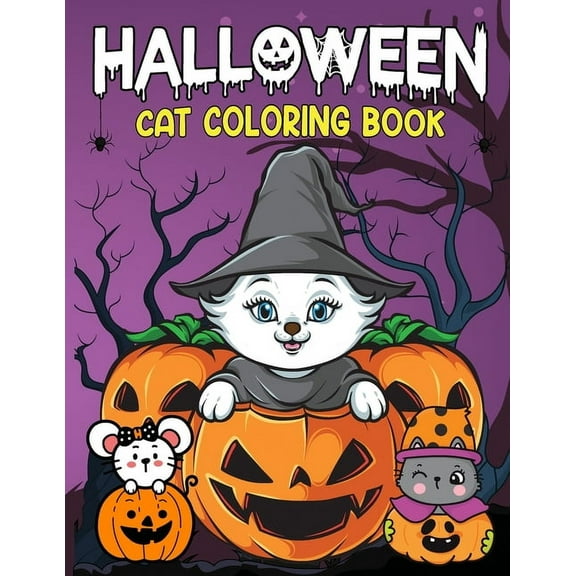 Halloween Cat Coloring Book: Halloween Theme Book for Kids, (Paperback)