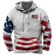 thumbnail image 2 of Sudadera con capucha de la bandera estadounidense con estampado 3D de 2024 de Harajuku USA, ropa de calle de manga larga para hombre, informal, con personalidad, de gran tamaño, 2 of 4