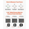 thumbnail image 4 of VEVOR Bottom Locking Privacy Slats, Double-Wall Vertical Bottom-Locking Slats with Wings for Chain-Link Fence,High-Density HDPE Chain Link Slats Ideally Fit 6' High Fence for Garden and Farm(Black), 4 of 9