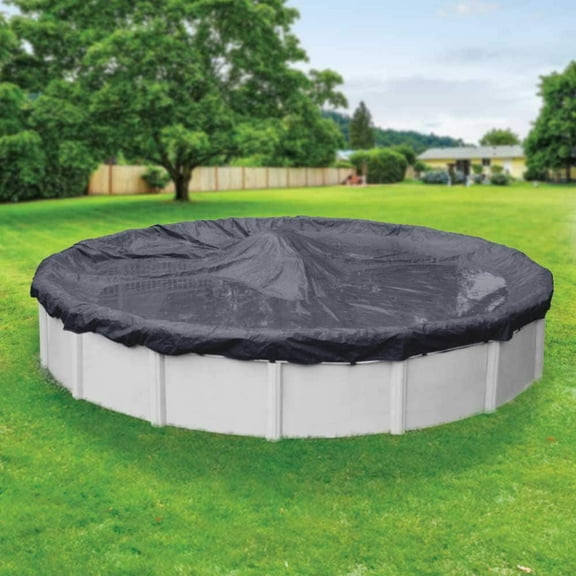 Economy 24 ft. Round Blue Solid Above Ground Winter Pool Cover