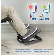Mount-It! Under Desk Footrest, Adjustable Height/Angle and Massaging Rollers