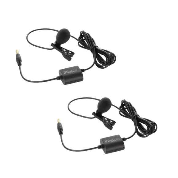 Paquete Micrófonos Lavalier IRIG MIC LAV 2P IK MULTIMEDIA